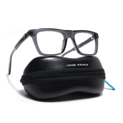 Voyage Glaze Grey Wayfarer Acetate Eyeglasses for Men & Women (FPK26026FMG8686)