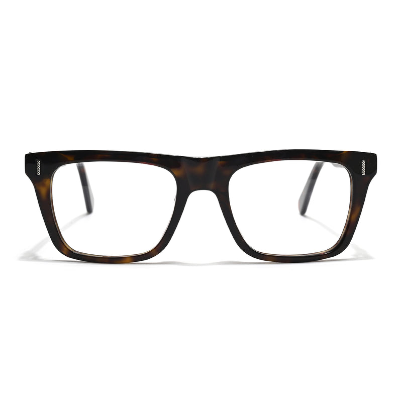 Voyage Glaze Demi Brown Wayfarer Acetate Eyeglasses for Men & Women (FPK26026FMG8687)