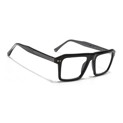 Voyage Glaze Black Wayfarer Acetate Eyeglasses for Men & Women (FPK26027FMG8640)