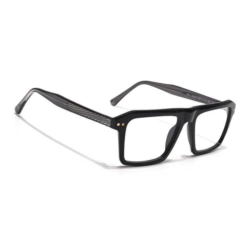 Voyage Glaze Black Wayfarer Acetate Eyeglasses for Men & Women (FPK26027FMG8640)