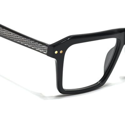 Voyage Glaze Black Wayfarer Acetate Eyeglasses for Men & Women (FPK26027FMG8640)