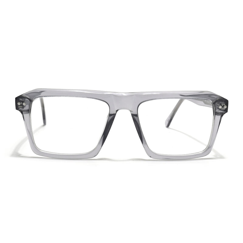 Voyage Glaze Grey Wayfarer Acetate Eyeglasses for Men & Women (FPK26027FMG8641)