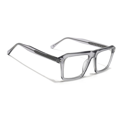 Voyage Glaze Grey Wayfarer Acetate Eyeglasses for Men & Women (FPK26027FMG8641)