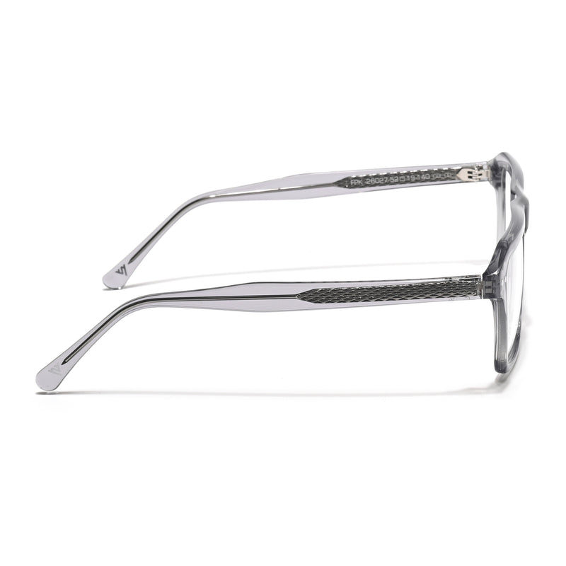 Voyage Glaze Grey Wayfarer Acetate Eyeglasses for Men & Women (FPK26027FMG8641)