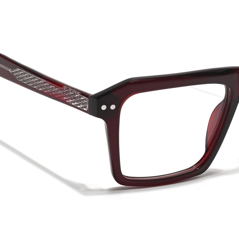Voyage Glaze Wine Wayfarer Acetate Eyeglasses for Men & Women (FPK26027FMG8642)