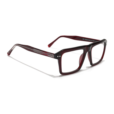 Voyage Glaze Wine Wayfarer Acetate Eyeglasses for Men & Women (FPK26027FMG8642)
