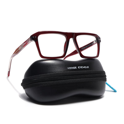 Voyage Glaze Wine Wayfarer Acetate Eyeglasses for Men & Women (FPK26027FMG8642)