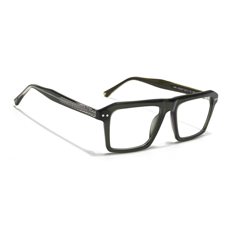Voyage Glaze Green Wayfarer Acetate Eyeglasses for Men & Women (FPK26027FMG8643)