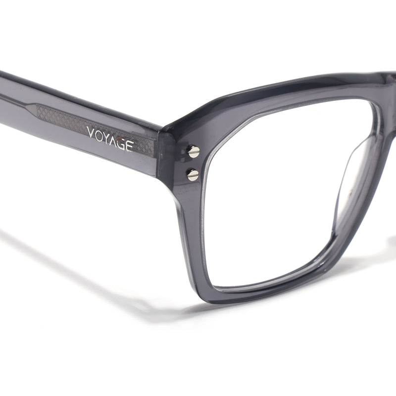Voyage Glaze Grey Wayfarer Acetate Eyeglasses for Men & Women (FPK26028FMG8676)