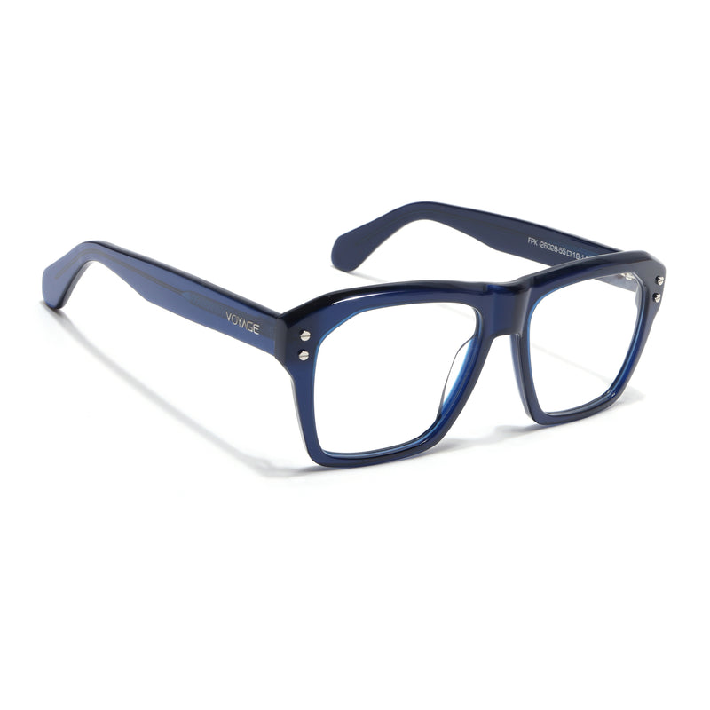 Voyage Glaze Blue Wayfarer Acetate Eyeglasses for Men & Women (FPK26028FMG8679)