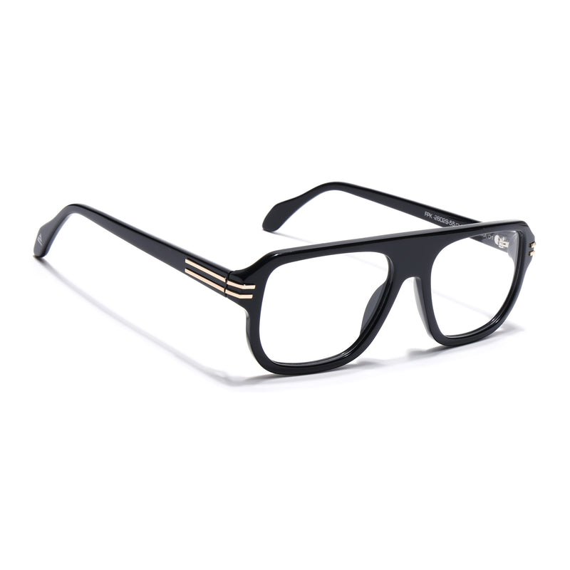Voyage Black WayFarer Eyeglasses for Men & Women (FPK26029FMG9190)