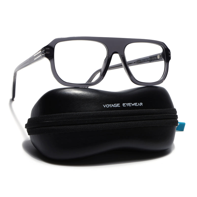 Voyage Grey WayFarer Eyeglasses for Men & Women (FPK26029FMG9191)