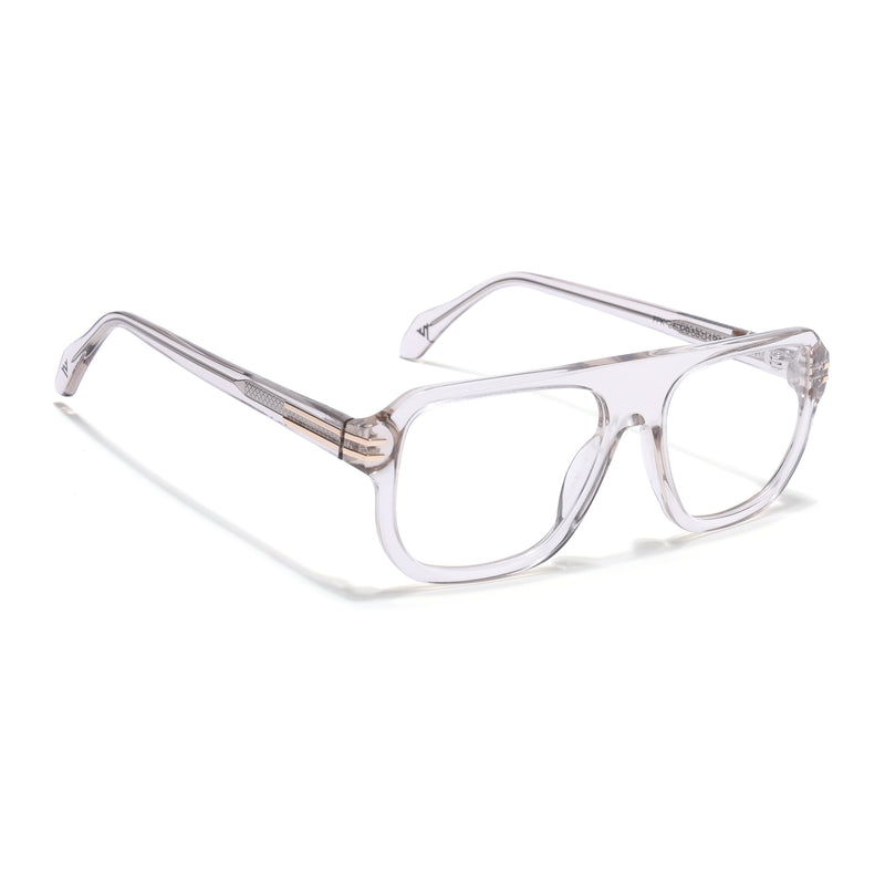 Voyage Light Grey WayFarer Eyeglasses for Men & Women (FPK26029FMG9192)