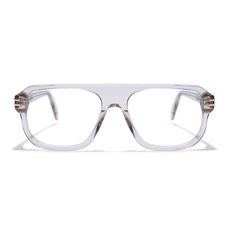 Voyage Light Grey WayFarer Eyeglasses for Men & Women (FPK26029FMG9192)