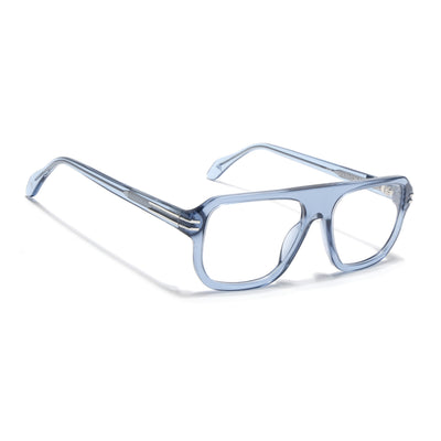 Voyage Glaze Blue & Black WayFarer Eyeglasses for Men & Women (FPK26029FMG9193)