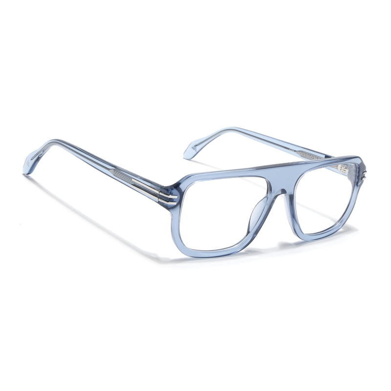 Voyage Blue & Black WayFarer Eyeglasses for Men & Women (FPK26029FMG9193)