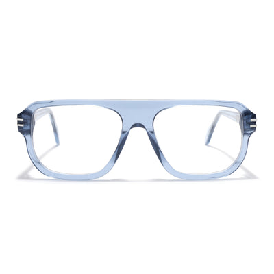 Voyage Glaze Blue & Black WayFarer Eyeglasses for Men & Women (FPK26029FMG9193)