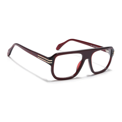 Voyage Red WayFarer Eyeglasses for Men & Women (FPK26029FMG9194)