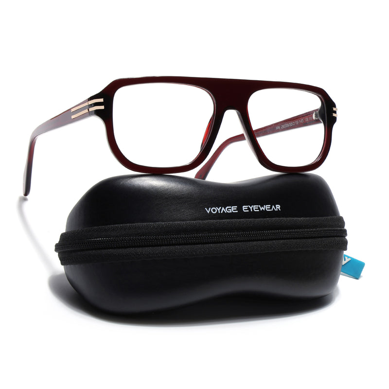 Voyage Red WayFarer Eyeglasses for Men & Women (FPK26029FMG9194)