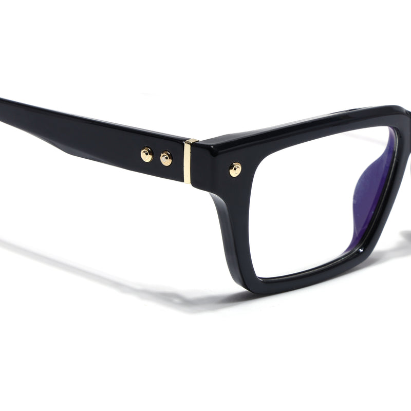 Voyage Black Wayfarer Eyeglasses for Men & Women (FY99285FMG9269)
