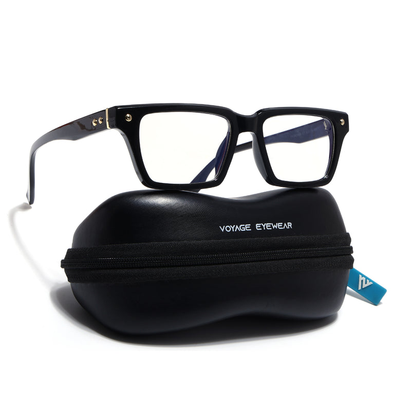 Voyage Black Wayfarer Eyeglasses for Men & Women (FY99285FMG9269)