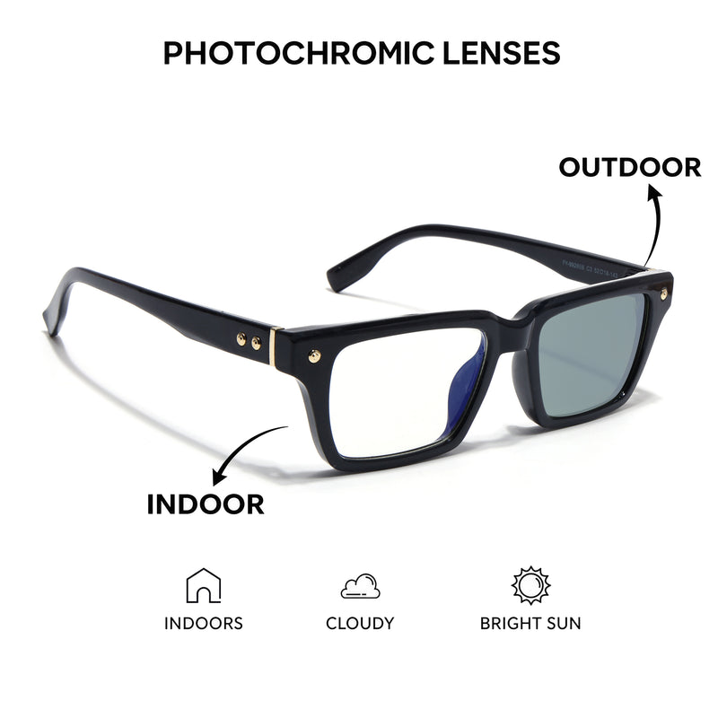 Voyage Black Wayfarer Eyeglasses for Men & Women (FY99285FMG9270)