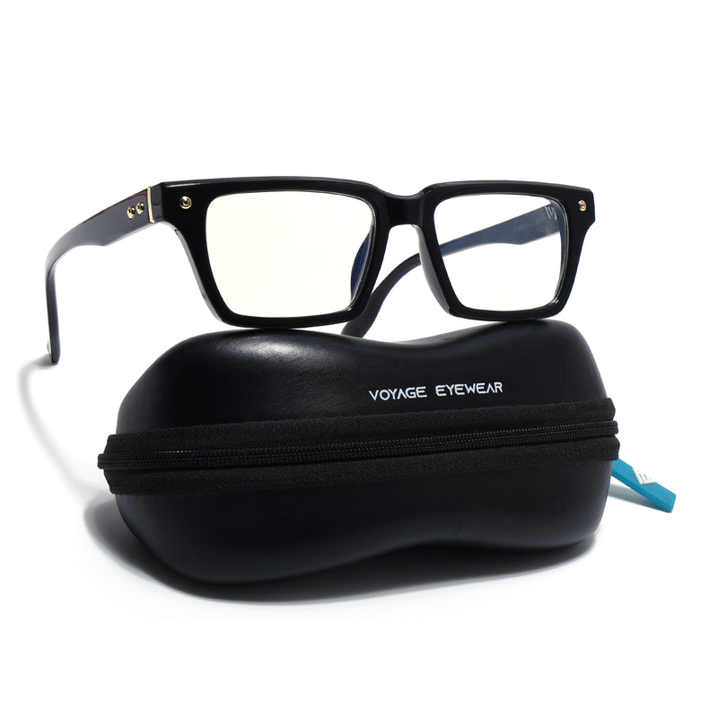Voyage Black Wayfarer Eyeglasses for Men & Women (FY99285FMG9270)