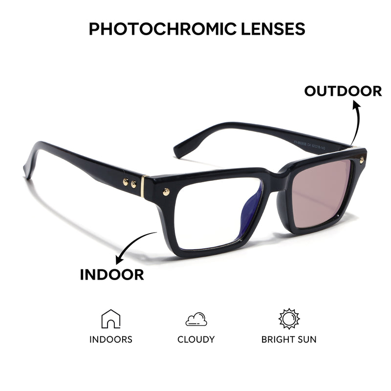 Voyage Black Wayfarer Eyeglasses for Men & Women (FY99285FMG9271)