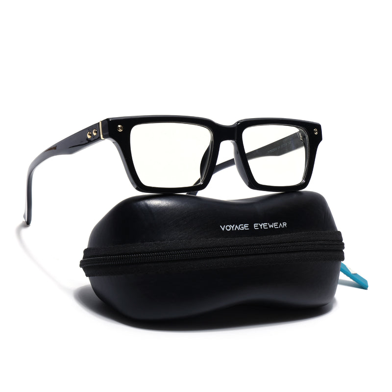 Voyage Black Wayfarer Eyeglasses for Men & Women (FY99285FMG9271)