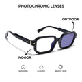 Voyage Black Hexagonal Eyeglasses for Men & Women (FY99286FMG9273)
