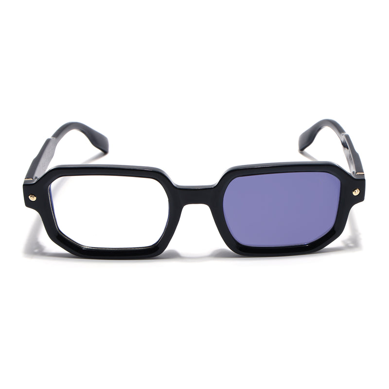 Voyage Black Hexagonal Eyeglasses for Men & Women (FY99286FMG9273)
