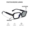 Voyage Black Hexagonal Eyeglasses for Men & Women (FY99286FMG9274)