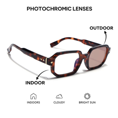 Voyage Demi Brown Hexagonal Eyeglasses for Men & Women (FY99286FMG9276)