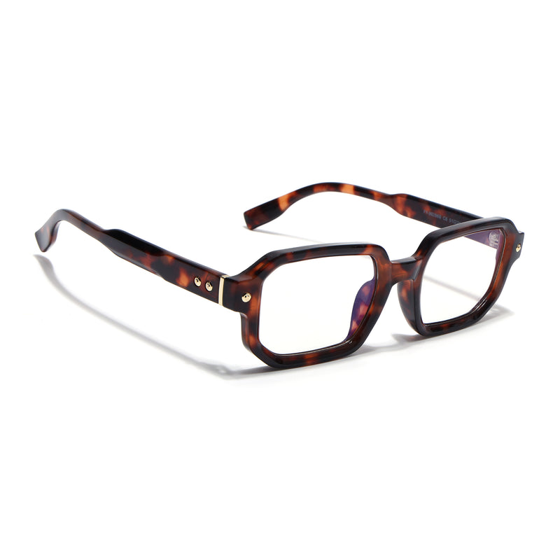 Voyage Demi Brown Hexagonal Eyeglasses for Men & Women (FY99286FMG9276)