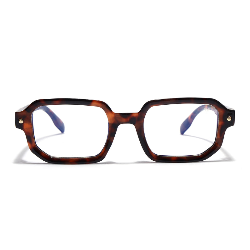 Voyage Demi Brown Hexagonal Eyeglasses for Men & Women (FY99286FMG9276)