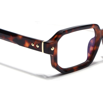 Voyage Demi Brown Hexagonal Eyeglasses for Men & Women (FY99286FMG9276)
