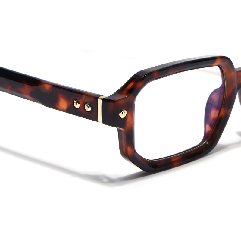 Voyage Demi Brown Hexagonal Eyeglasses for Men & Women (FY99286FMG9276)