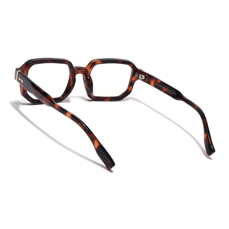 Voyage Demi Brown Hexagonal Eyeglasses for Men & Women (FY99286FMG9276)