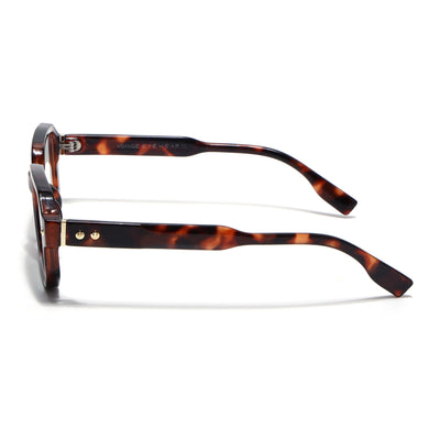 Voyage Demi Brown Hexagonal Eyeglasses for Men & Women (FY99286FMG9276)