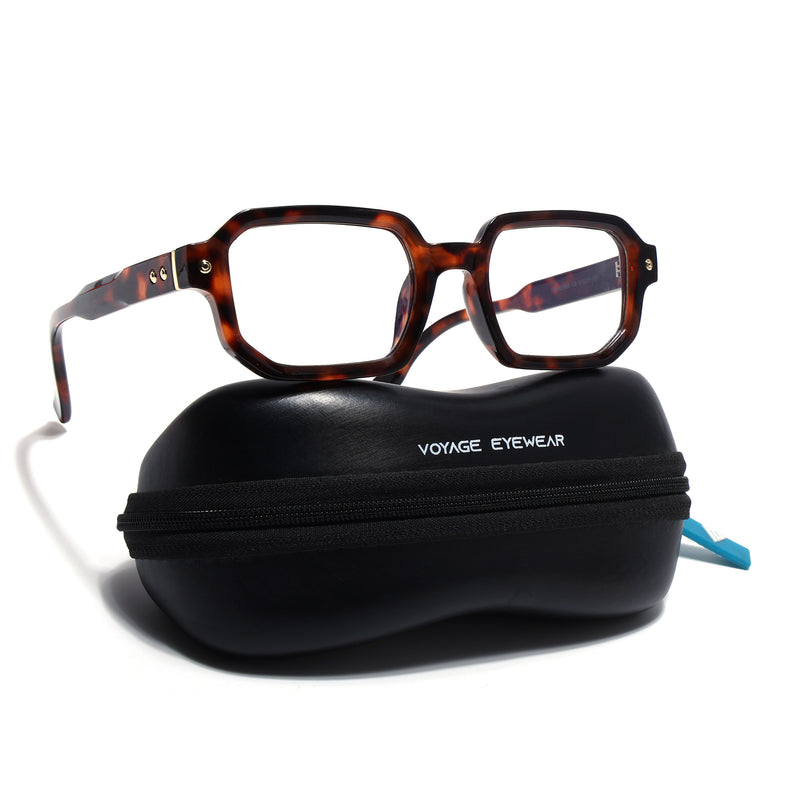 Voyage Demi Brown Hexagonal Eyeglasses for Men & Women (FY99286FMG9276)
