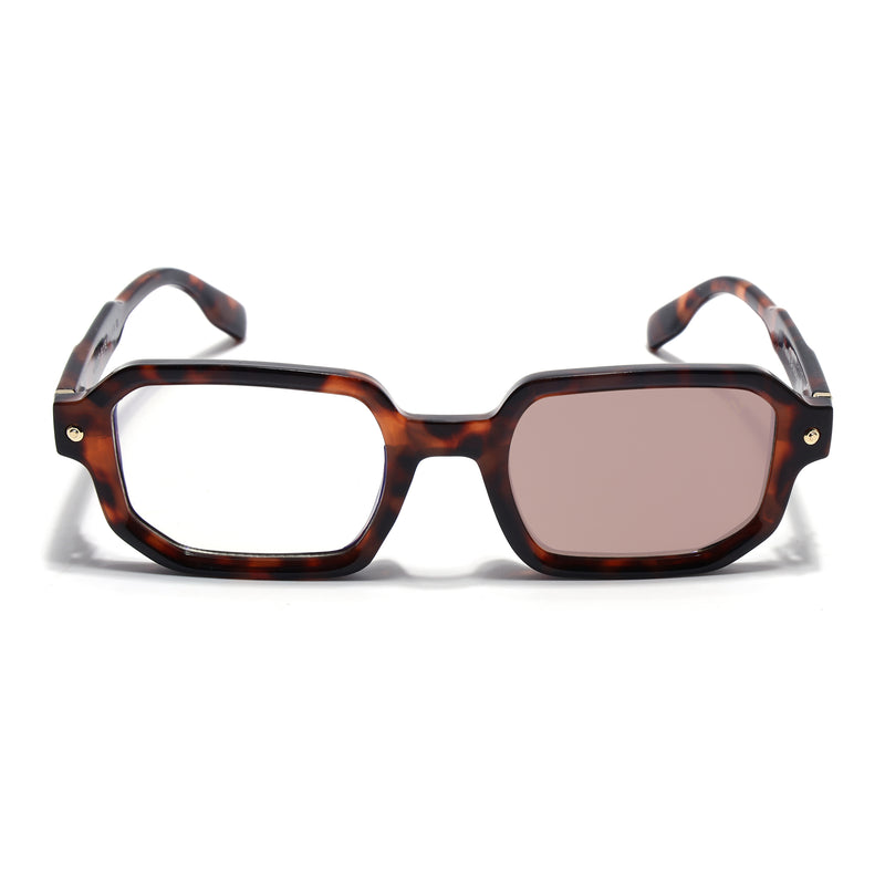 Voyage Demi Brown Hexagonal Eyeglasses for Men & Women (FY99286FMG9276)