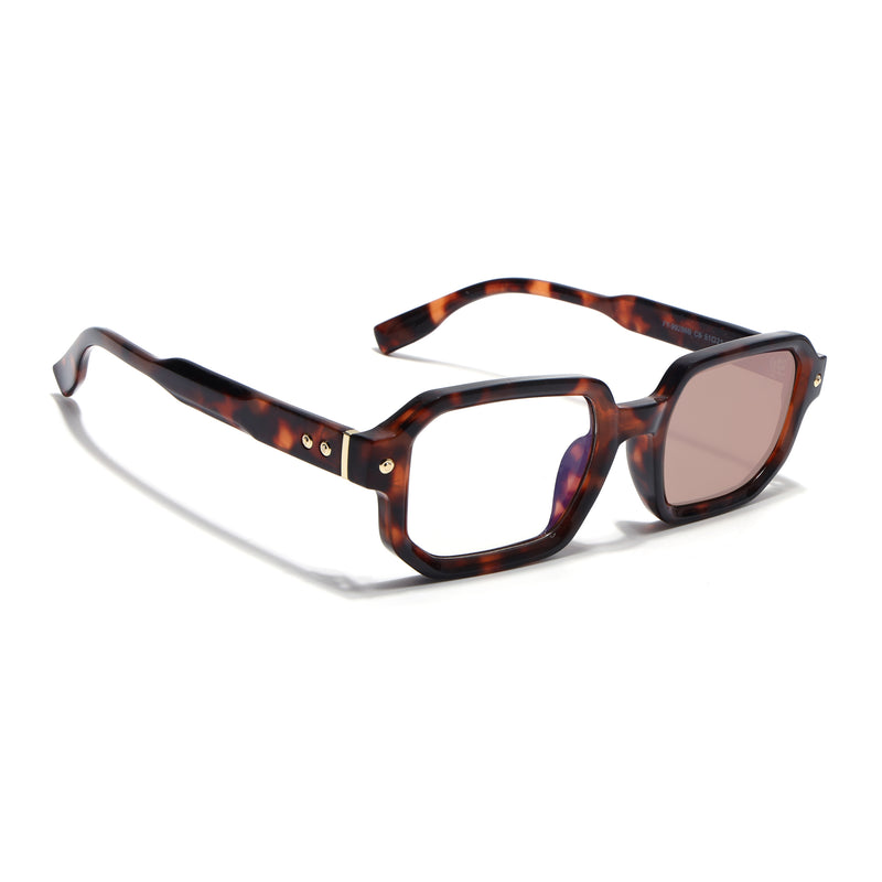 Voyage Demi Brown Hexagonal Eyeglasses for Men & Women (FY99286FMG9276)