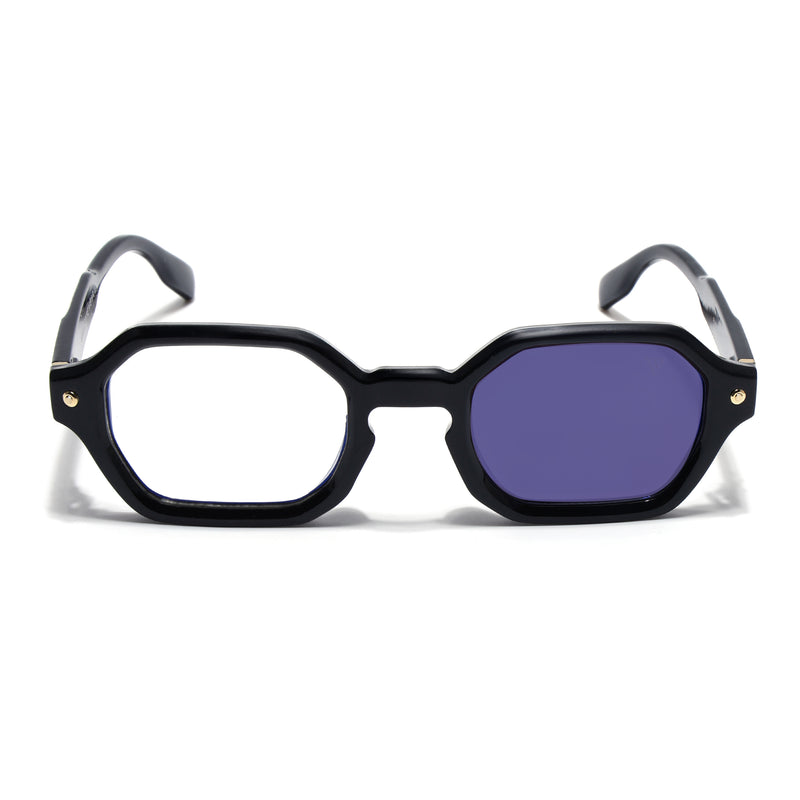 Voyage Black Hexagonal Eyeglasses for Men & Women (FY99287FMG9281)