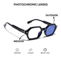 Voyage Black Hexagonal Eyeglasses for Men & Women (FY99287FMG9282)