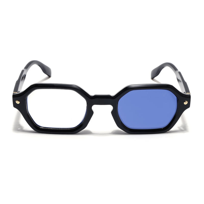 Voyage Black Hexagonal Eyeglasses for Men & Women (FY99287FMG9282)