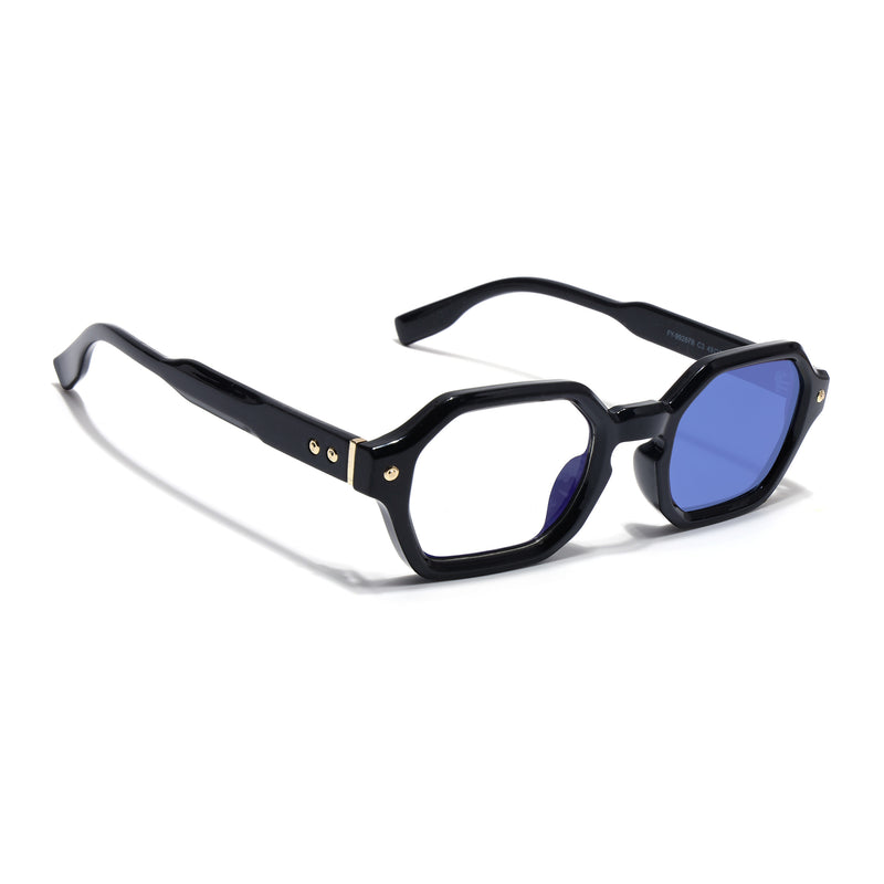 Voyage Black Hexagonal Eyeglasses for Men & Women (FY99287FMG9282)