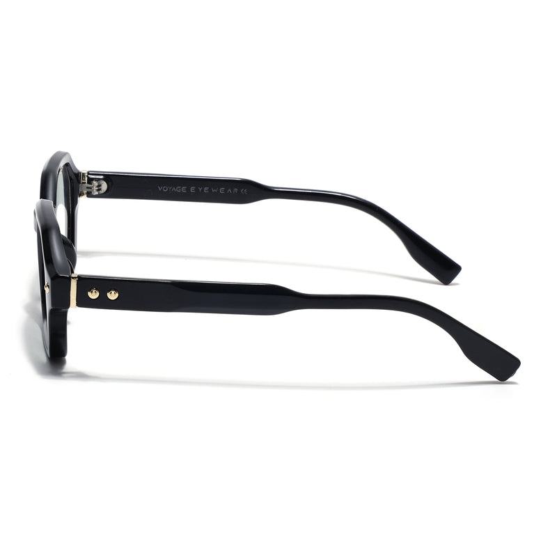 Voyage Black Hexagonal Eyeglasses for Men & Women (FY99287FMG9283)