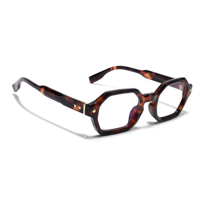 Voyage Demi Brown Hexagonal Eyeglasses for Men & Women (FY99287FMG9284)