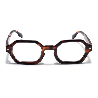 Voyage Demi Brown Hexagonal Eyeglasses for Men & Women (FY99287FMG9284)