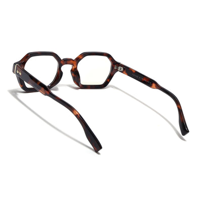 Voyage Demi Brown Hexagonal Eyeglasses for Men & Women (FY99287FMG9284)
